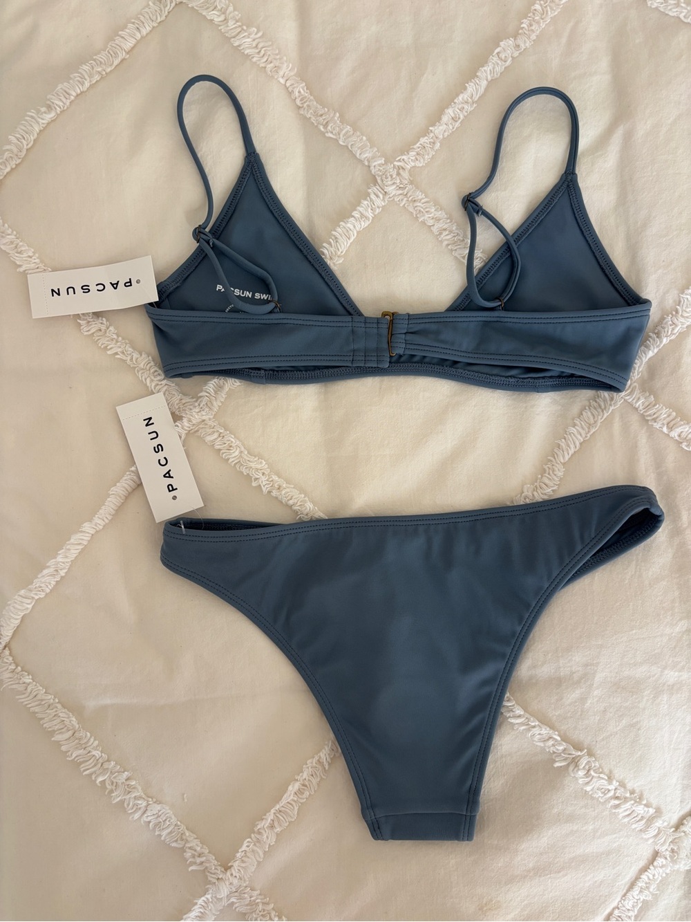 PacSun Blue Bralette Bikini Set - Picture 2 of 3